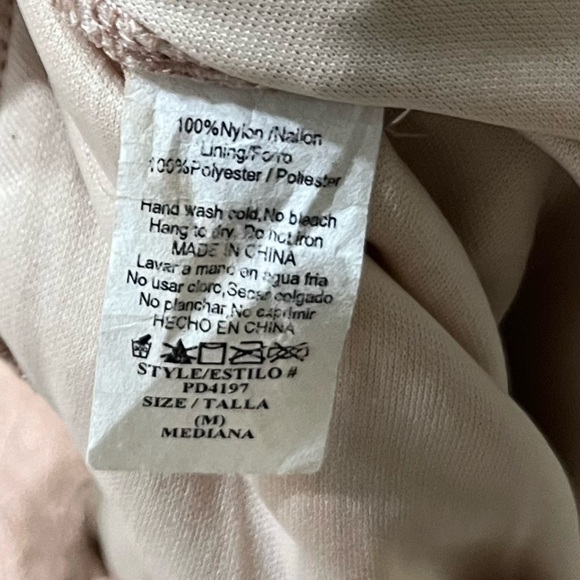 Privy Lace Mermaid Tan Colored Dress size medium - Picture 6 of 6